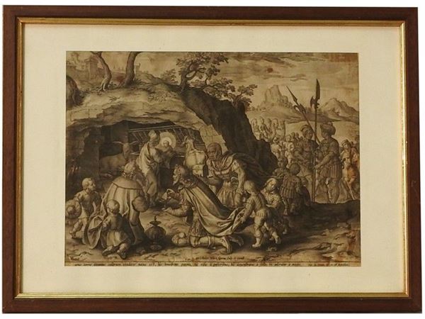 The Adoration of the Magi, engraving