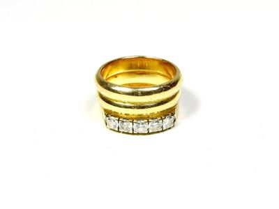 Triplice Anello in Oro Giallo 18 Kt