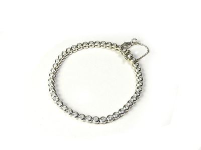 Bracciale Tennis in Oro Bianco 18 Kt e Diamanti