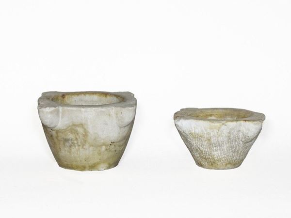 Two Ancient Marble Mortars