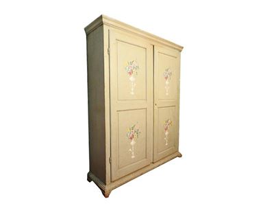 Armadio in Legno Tenero Laccato Grigio