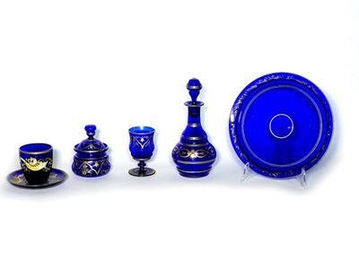 Set da Notte in Cristallo Blu