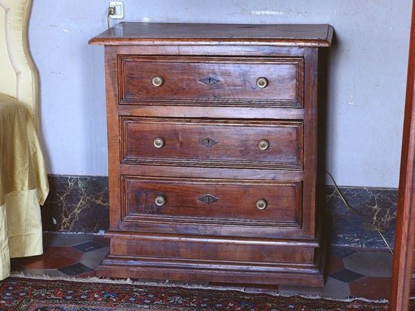 Small Walnut Chest of Drawers, partially of the 17th Century