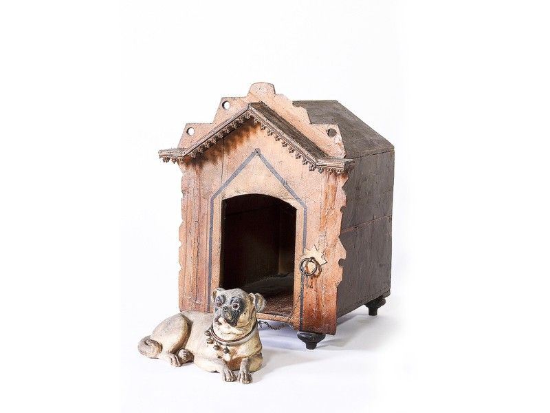 Cuccia per Cagnolino in Legno Dipinto