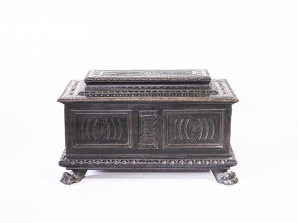 Ebonized Wooden Box, 19th Century
