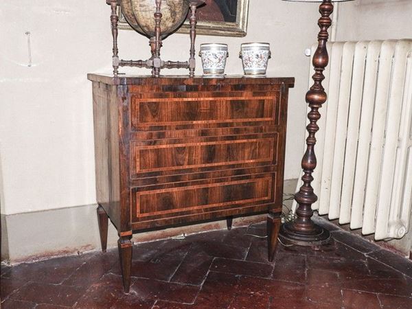 Small Walnut Veneered Cabinet, late 18th Century