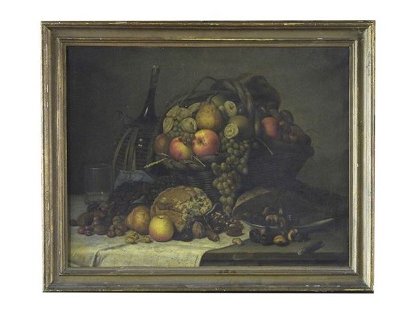 Still Life with Fruit Bbasket, 1853, oil on canvas