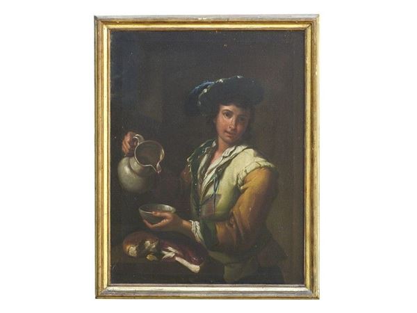 Circle of Felice Boselli of late 17th/beginning of 18th Century, Portraits of Men in a Tavern, oil on canvas