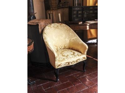 Poltroncina a Pozzetto in Legno Ebanizzato