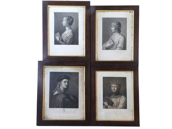 Portraits of Famous Men, four etchings