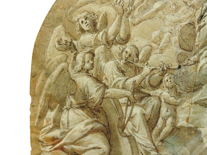 Dio Padre in Gloria con lo Spirito Santo e Angeli Musicanti