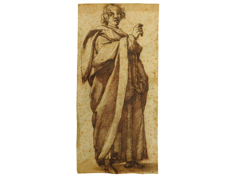 Figura Maschile Stante Panneggiata