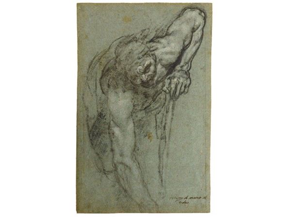 Front Study of a Bent Male Figure