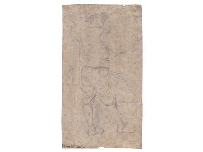 Tre Disegni Raffiguranti Pittori al Lavoro