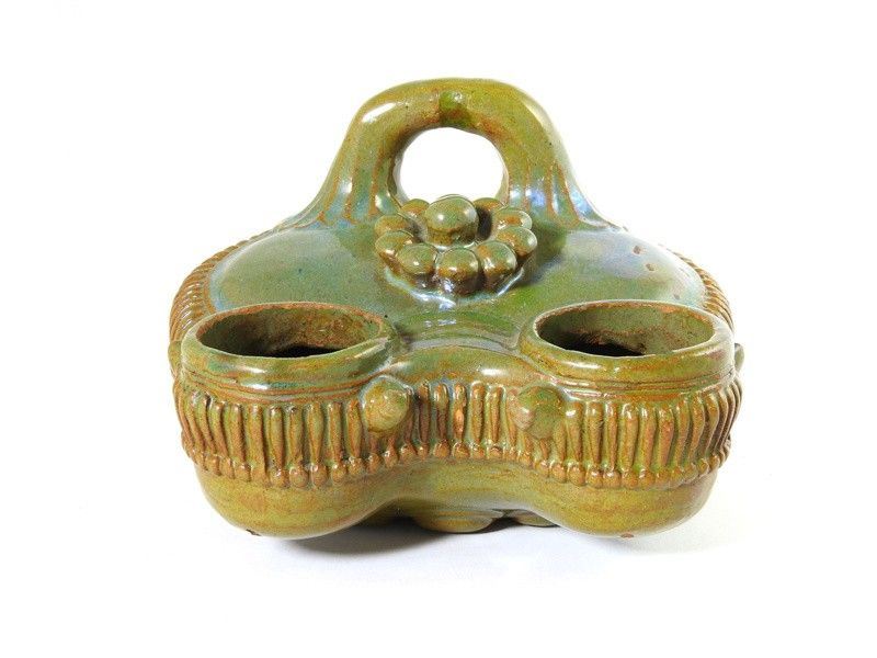 Vaso Porta Bulbi in Terracotta Smaltata