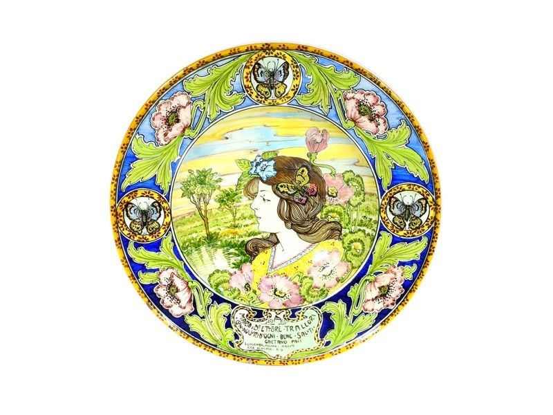 Piatto da Parata in Terracotta Smaltata