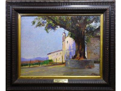 Paesaggio di Campagna con Veduta di Chiesa