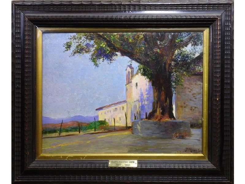Paesaggio di Campagna con Veduta di Chiesa