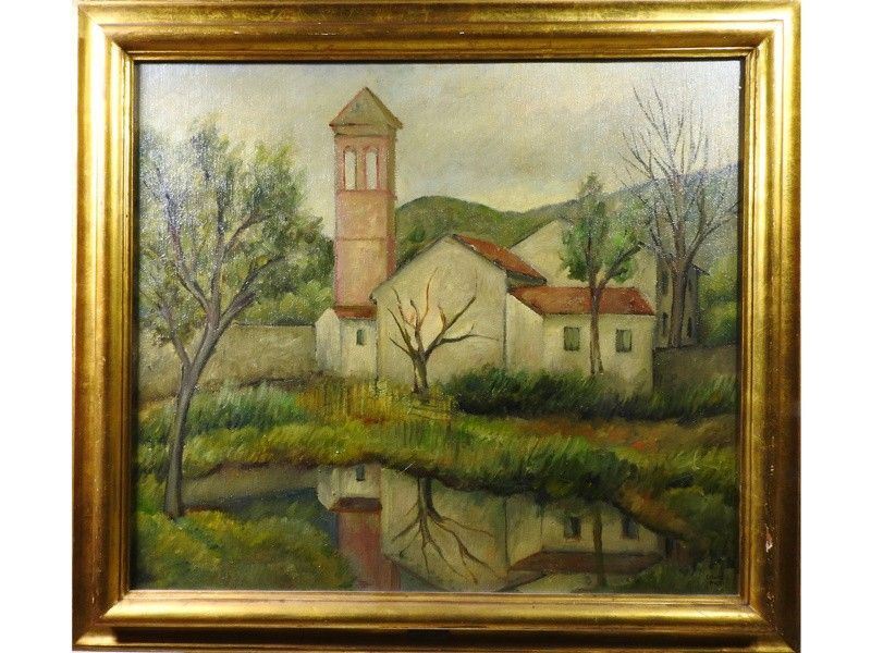 Paesaggio Fluviale con Veduta di Chiesa