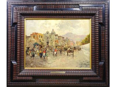 Scorcio Napoletano con Figure