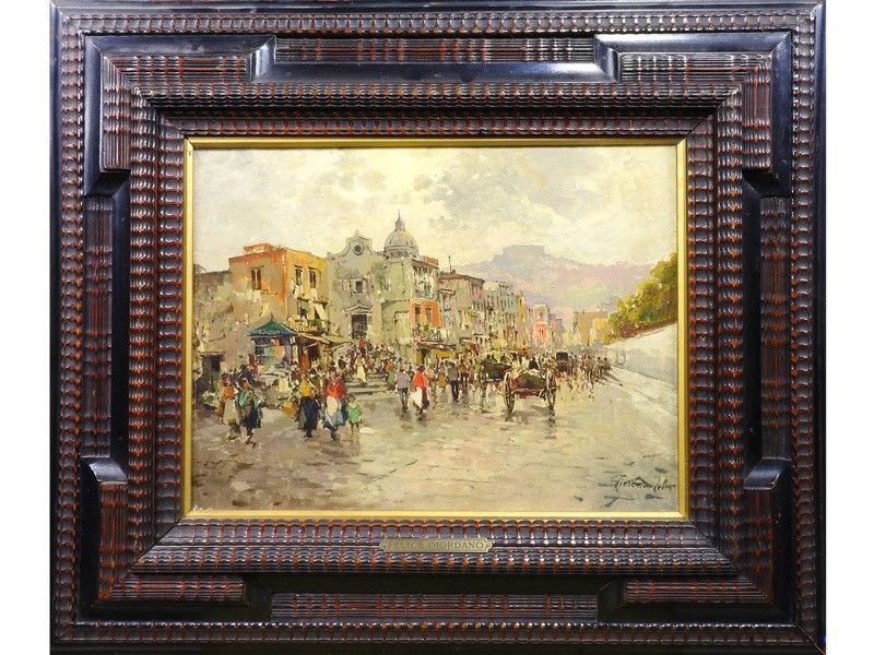 Scorcio Napoletano con Figure