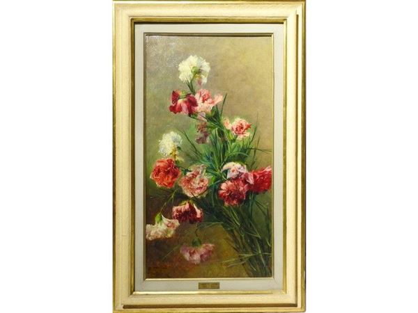 Carnations, oil on canvas