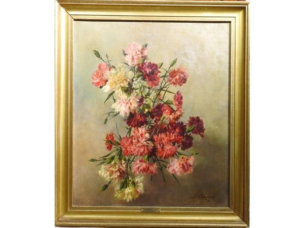 Carnations, oil on canvas
