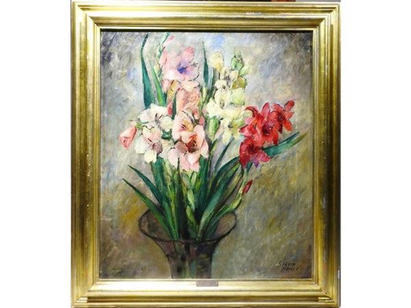 Flowers in a Vase, oil on canvas