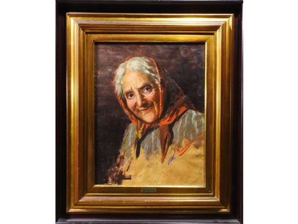 Portrait of an Old Woman, oil on canvas