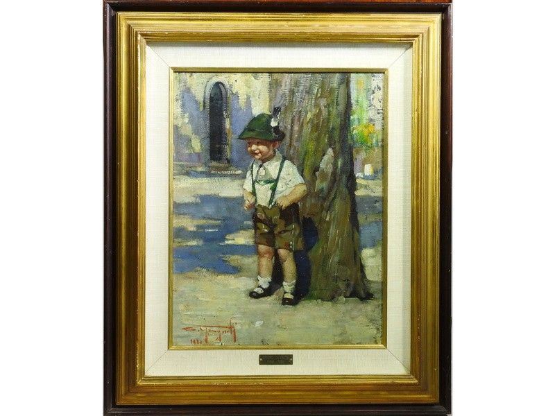 Ritratto del Figlio Ledo in Costume Tirolese 1936