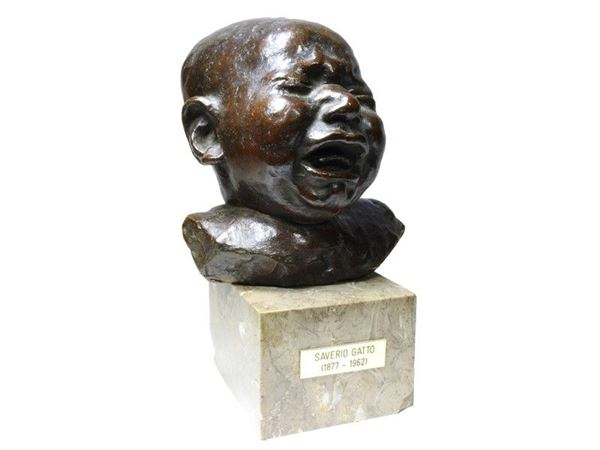 Portrait of a Child, bronze bust
