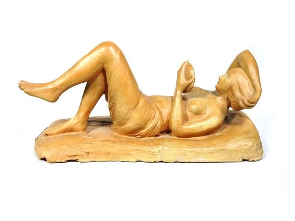 Portrait of a Lying Girl, terracotta sculpture