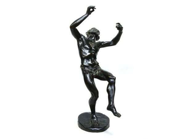 Satyr, bronze sculpture