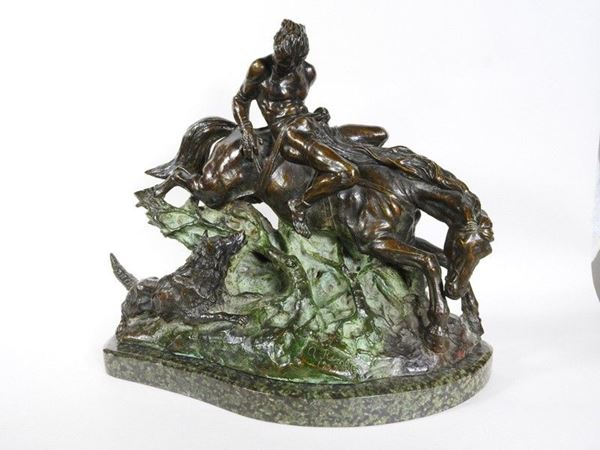 bronze figural group
