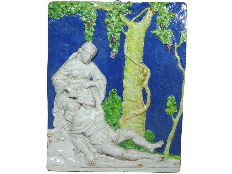 Formella in Maiolica