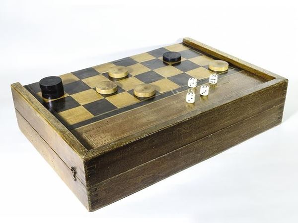 Grande scatola per il gioco del Backgammon e della Dama
