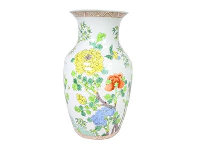 Vaso a Balaustro in Porcellana Policroma