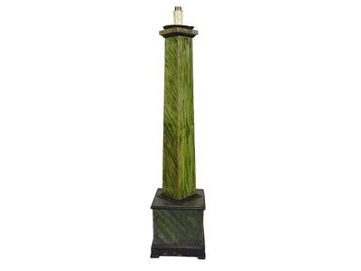 Base per Lume da Terra in Legno Dipinto Verde
