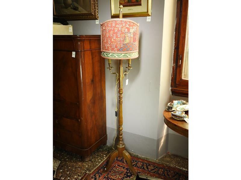 Piantana in Noce e Ottone