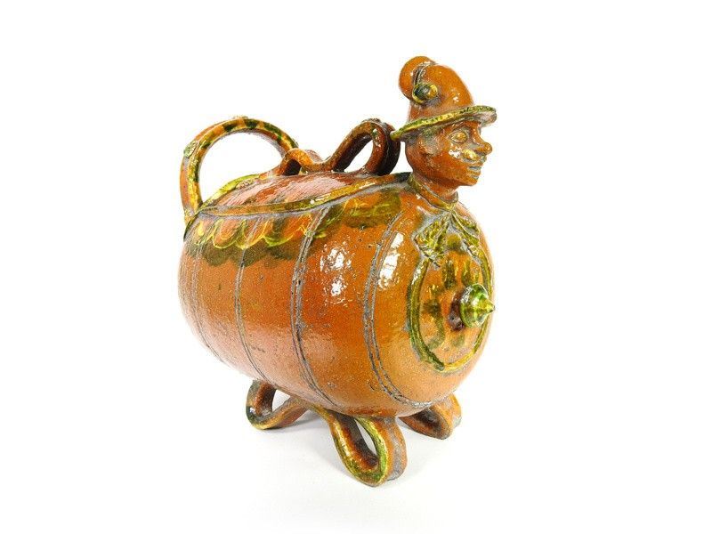 Fiasca in Terracotta Smaltata