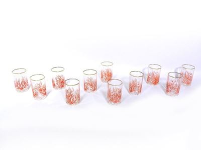 Serie di Undici Bicchieri in Cristallo