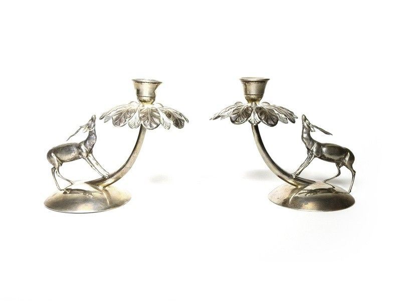 Coppia di Candelieri in Argento