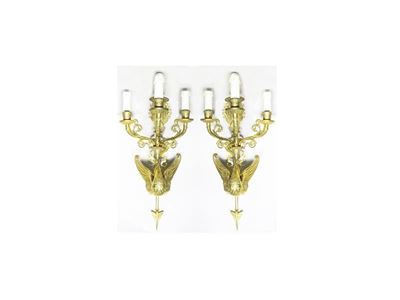 Coppia di Appliques in Bronzo Dorato