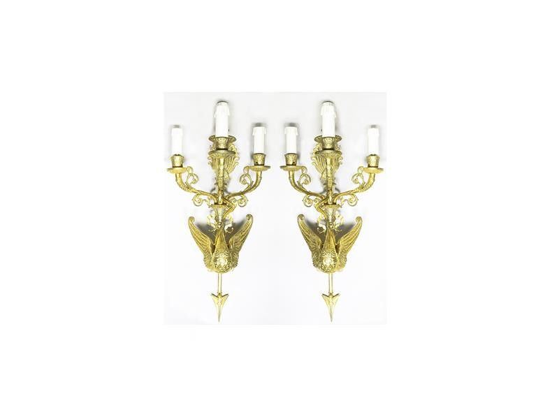 Coppia di Appliques in Bronzo Dorato