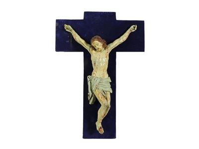 Cristo Crocifisso in Legno Tenero Laccato