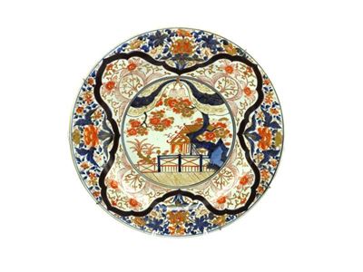 Grande Piatto da Parata in Porcellana Imari