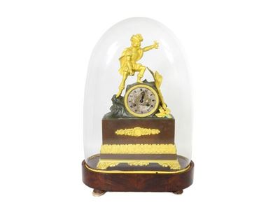 Orologio da Mensola in Metallo Dorato e Patinato