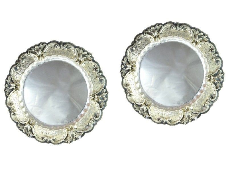 Coppia di Piatti Rotondi in Argento