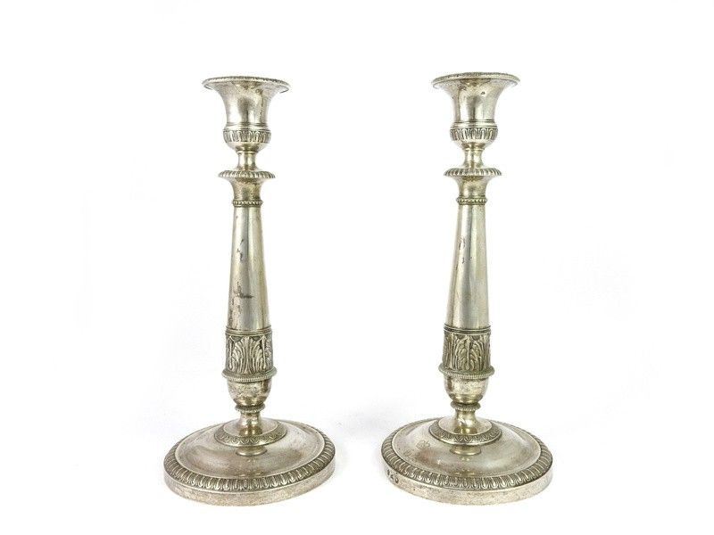 Coppia di Candelieri in Argento