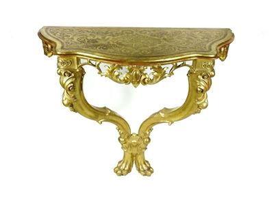 Console in Legno Intagliato e Dorato